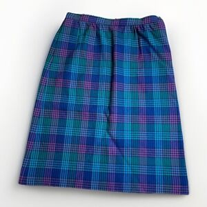 Pendleton Plaid Wool‎ Skirt Size 10 Lined Made In USA  Aline Midi Pencil Preppy